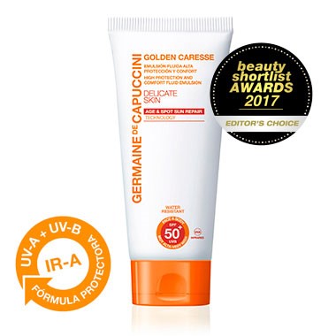 Эмульсия солнцезащитная SPF50 - GOLDEN CARESSE HIGH PROTECTION AND COMFORT FLUID EMULSION SPF50
