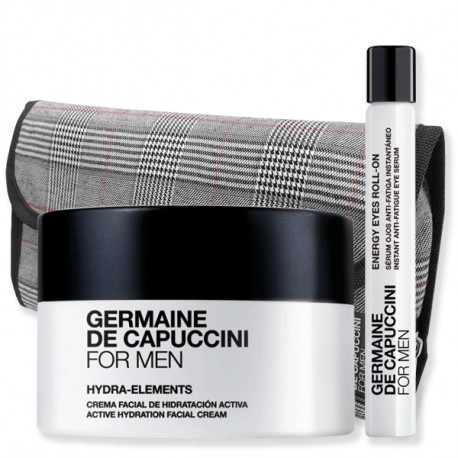 Набор For Men 2 in 1 + несессер (1) - Увлажняющий крем для лица и эмульсия для век в косметичке